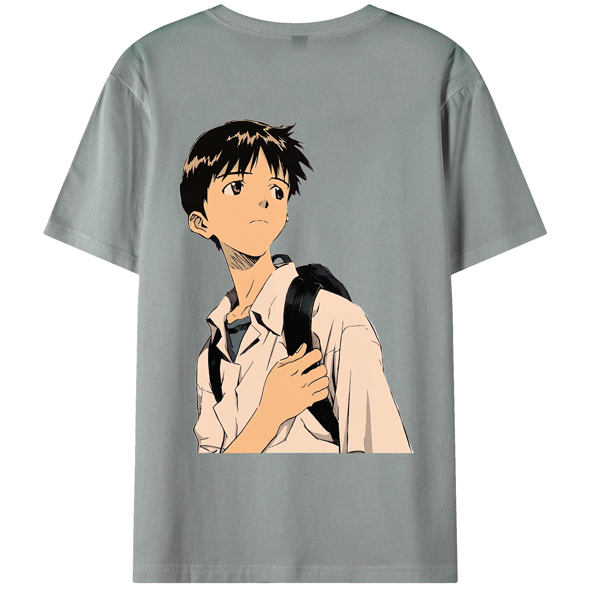（画像用） EVA 新世紀エヴァンゲリオン 綿100％ メンズ半袖Tシャツ（バックプリント） 通気性